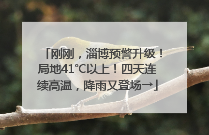 刚刚，淄博预警升级！局地41℃以上！四天连续高温，降雨又登场→